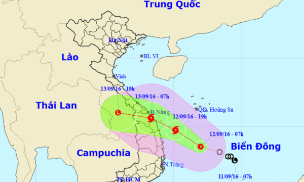 Áp thấp sẽ mạnh lên thành bão hướng vào Quảng Nam - Bình Định 